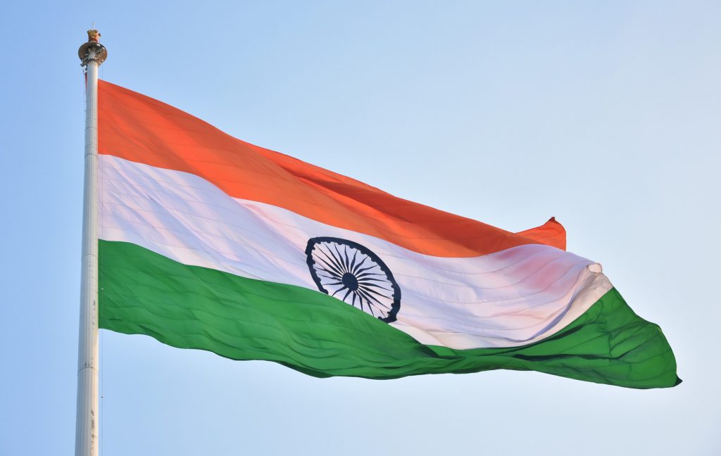 La bandera india.